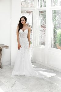 Unique lace wedding gown