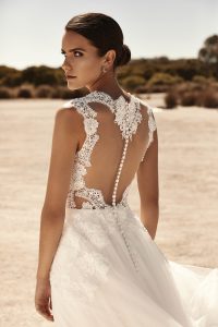 aline bridal gown details